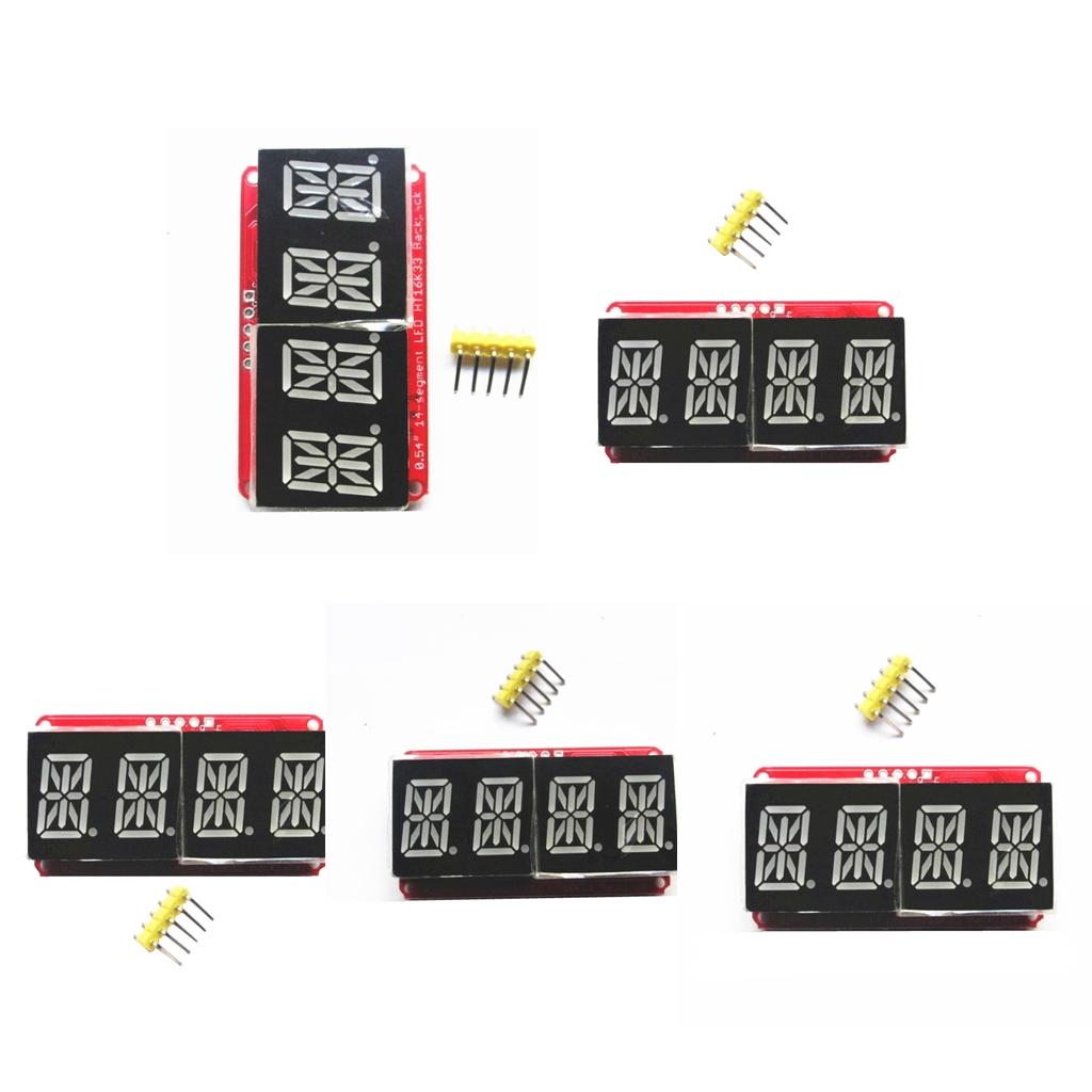 5 Pieces 0.54inch Red 4Bits Digital Tube LED Display Module I2C For