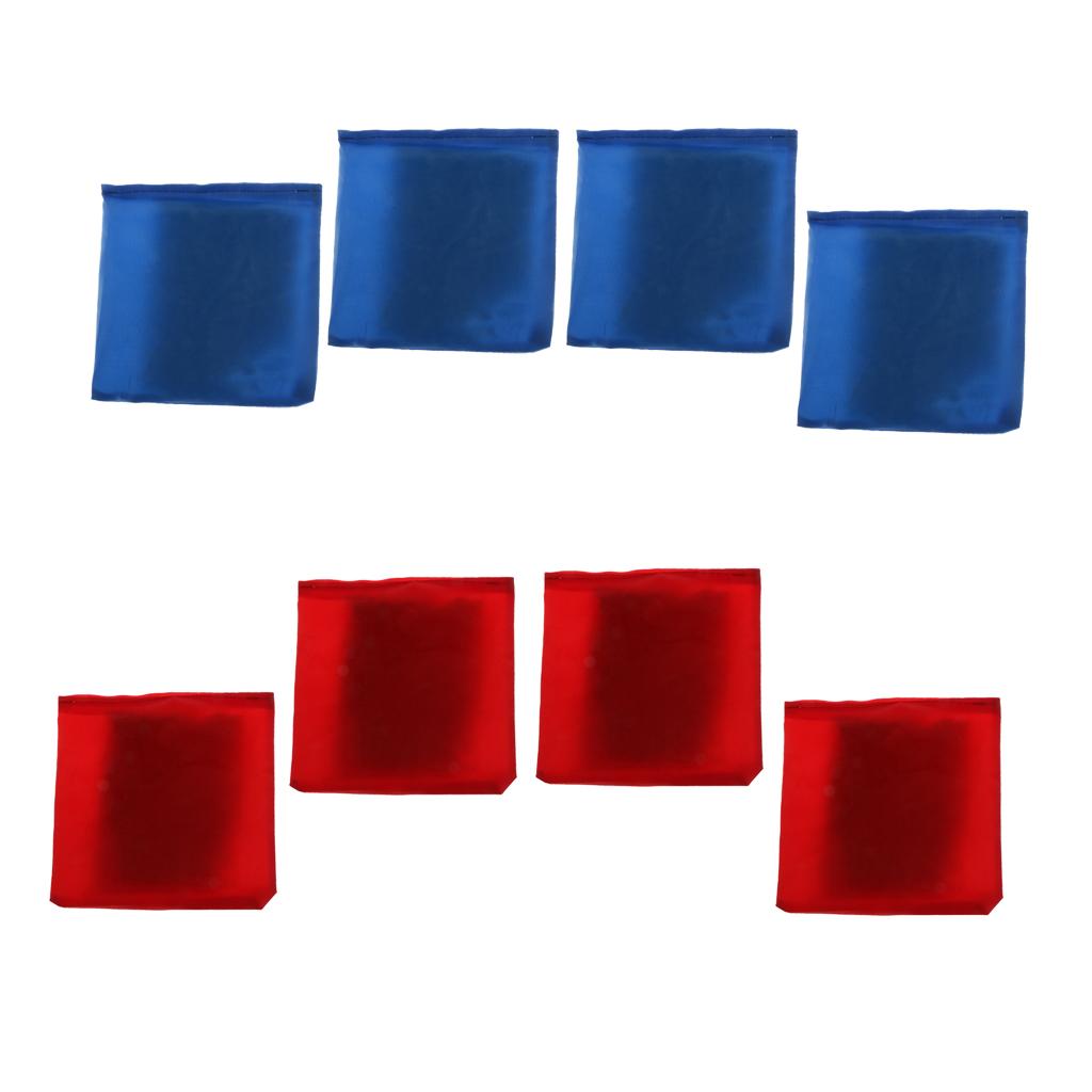 8 Pieces Double Layer Cornhole Bean Bag for Toss Corn Hole Game Blue & Red