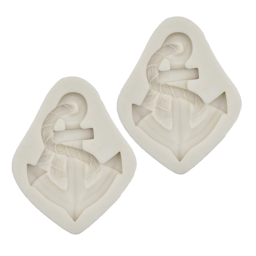 2x Anchor Rudder Boat Tool Silicone Mold Chocolate Fondant Cake Mould