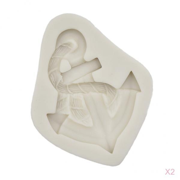 2x Anchor Rudder Boat Tool Silicone Mold Chocolate Fondant Cake Mould