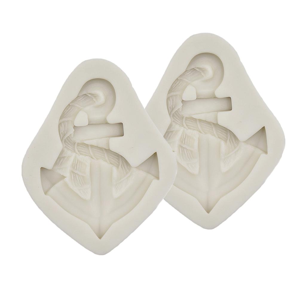 2x Anchor Rudder Boat Tool Silicone Mold Chocolate Fondant Cake Mould