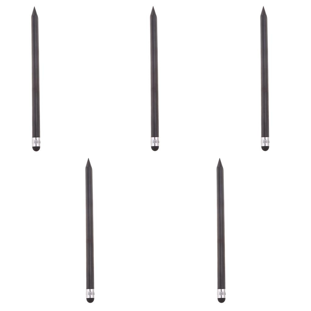 5 Pieces 2-in1 Retro Touch Screen Stylus for iPhone Samsung Tablets PC black