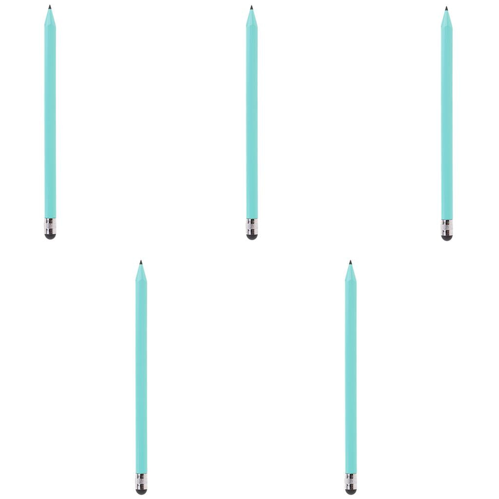 5 X 2-in-1 Retro Touch Screen Stylus for iPhone Samsung Tablets PC Green