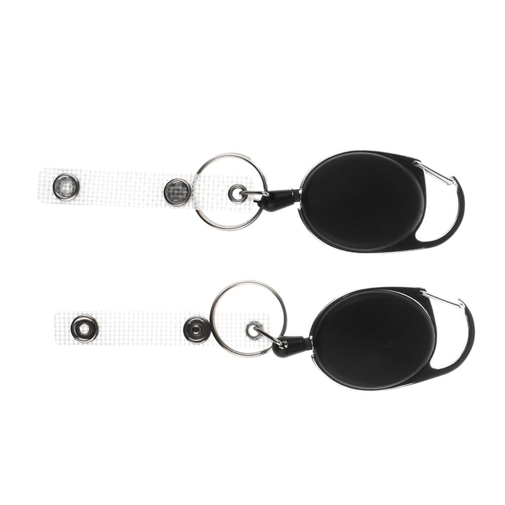 10 Piece ID Cards/Key Retractable Clip Keychain Key Ring Pull Reel Key Chain