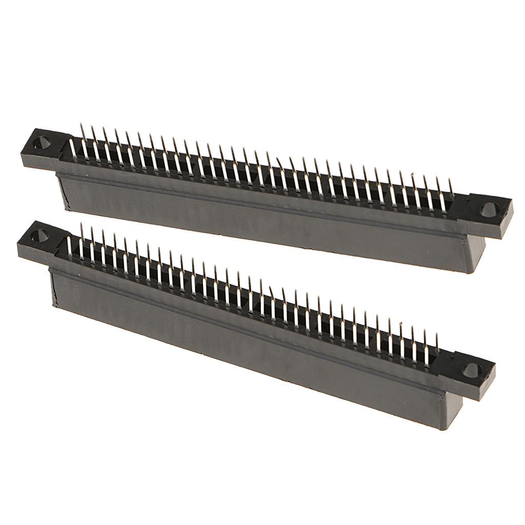 2x 64 PIN CONNECTOR CARTRIDGE SLOT SOCKET REPLACEMENT PART FOR SEGA GENESIS