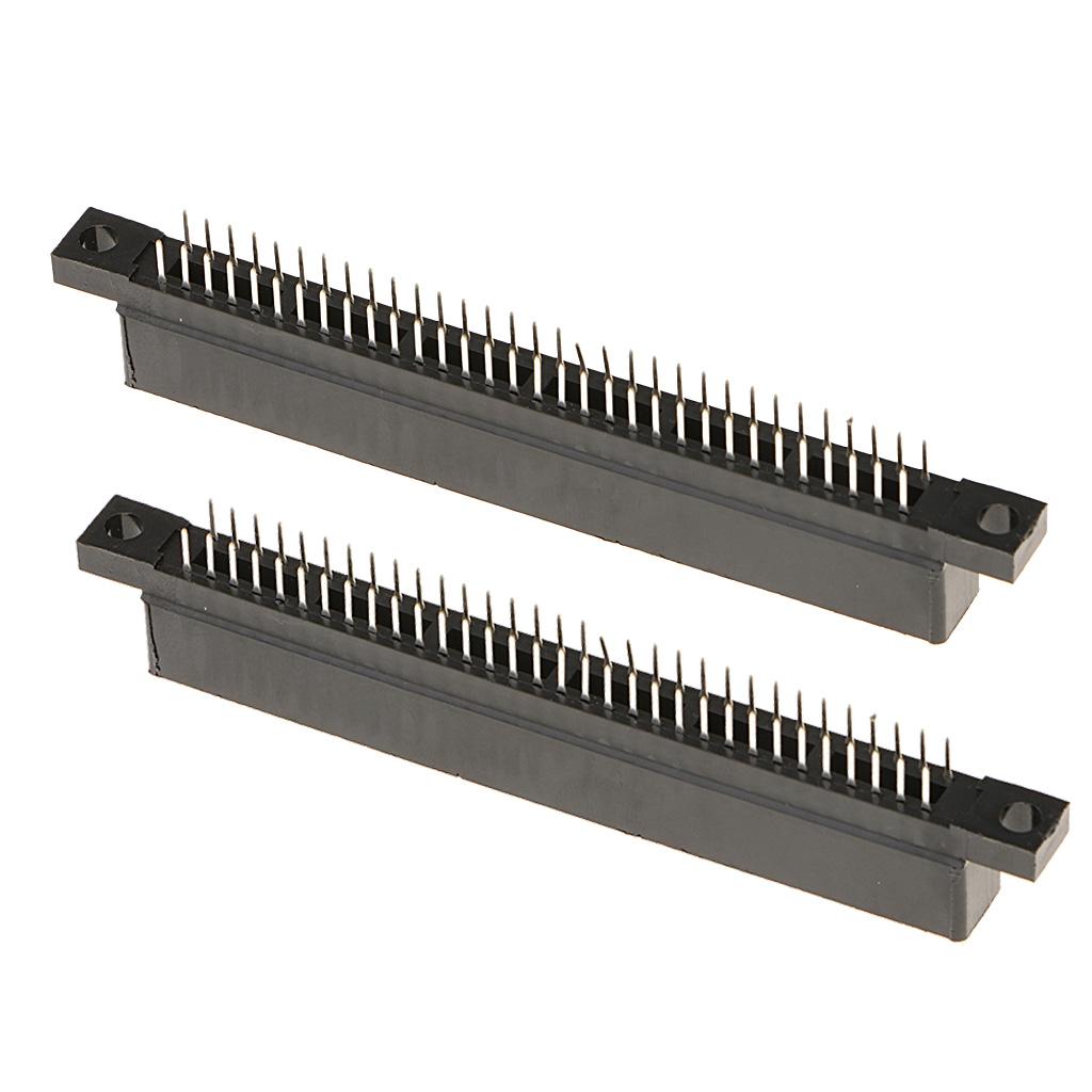 2x 64 PIN CONNECTOR CARTRIDGE SLOT SOCKET REPLACEMENT PART FOR SEGA GENESIS