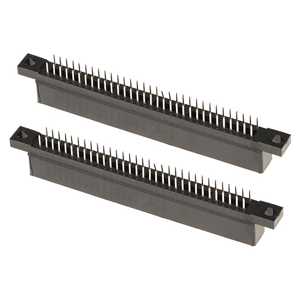 2x 64 PIN CONNECTOR CARTRIDGE SLOT SOCKET REPLACEMENT PART FOR SEGA GENESIS