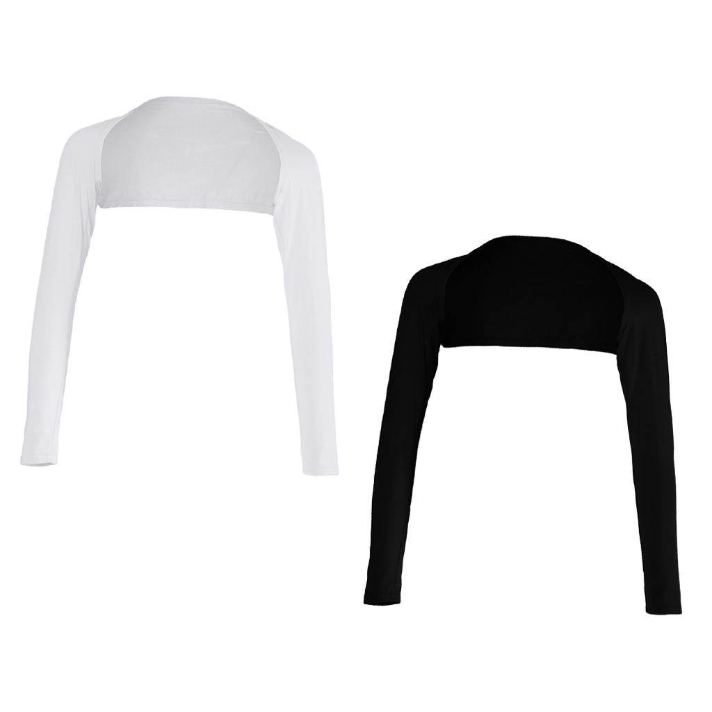 Black White Women One-piece Long Sleeve Arm Cover Shrug Bolero Hijab Muslim