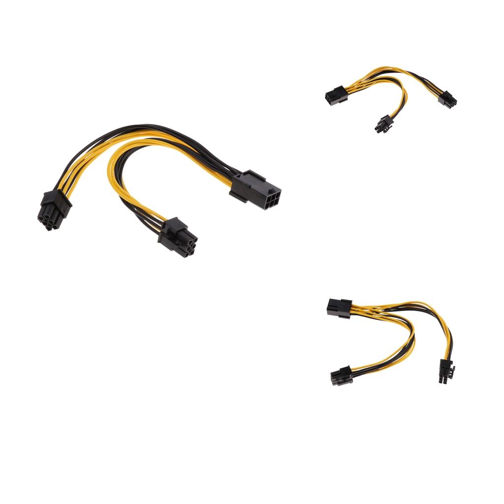 6 Pin zu 2x pcie 6 Pin Grafikkarte Power Splitter Verlängerungskabel