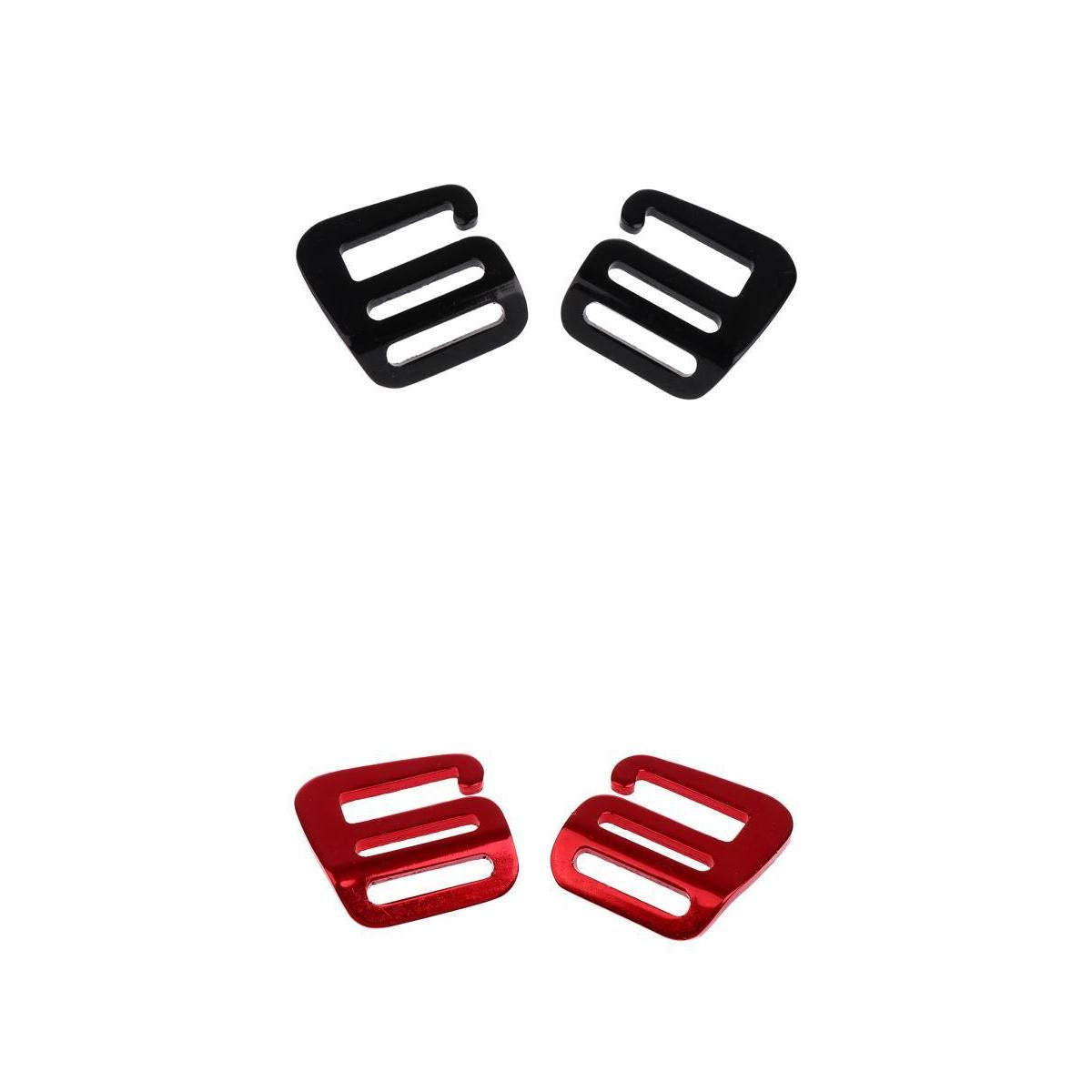4 Pcs 1 inch G Hook Outdoor Webbing Buckle for Backpack Strap 25mm Black Red
