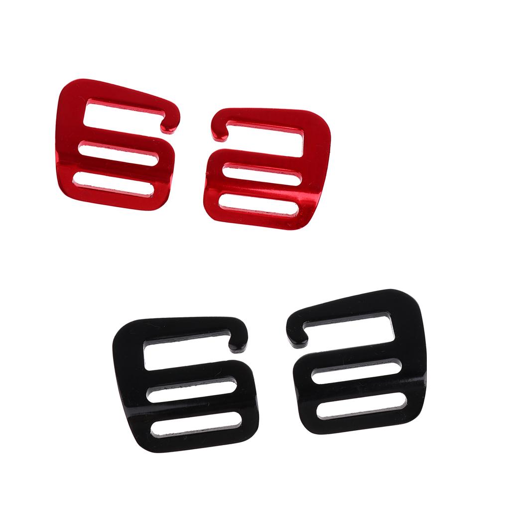 4 Pcs 1 inch G Hook Outdoor Webbing Buckle for Backpack Strap 25mm Black Red
