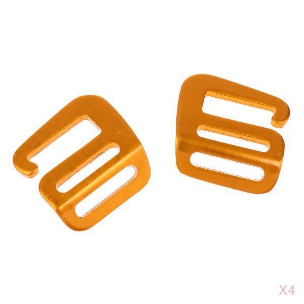 4 Pairs 1''/25mm G Hook Tactical Webbing Buckle for Backpack Strap Gold