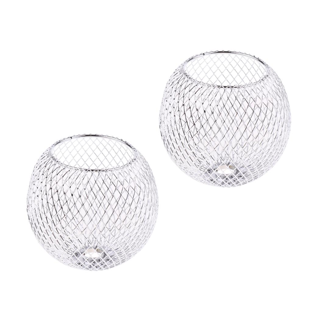 2Pcs Table Lamp Shade Metal Iron Standard Lamp Shade Small Lamp Shade Chrome