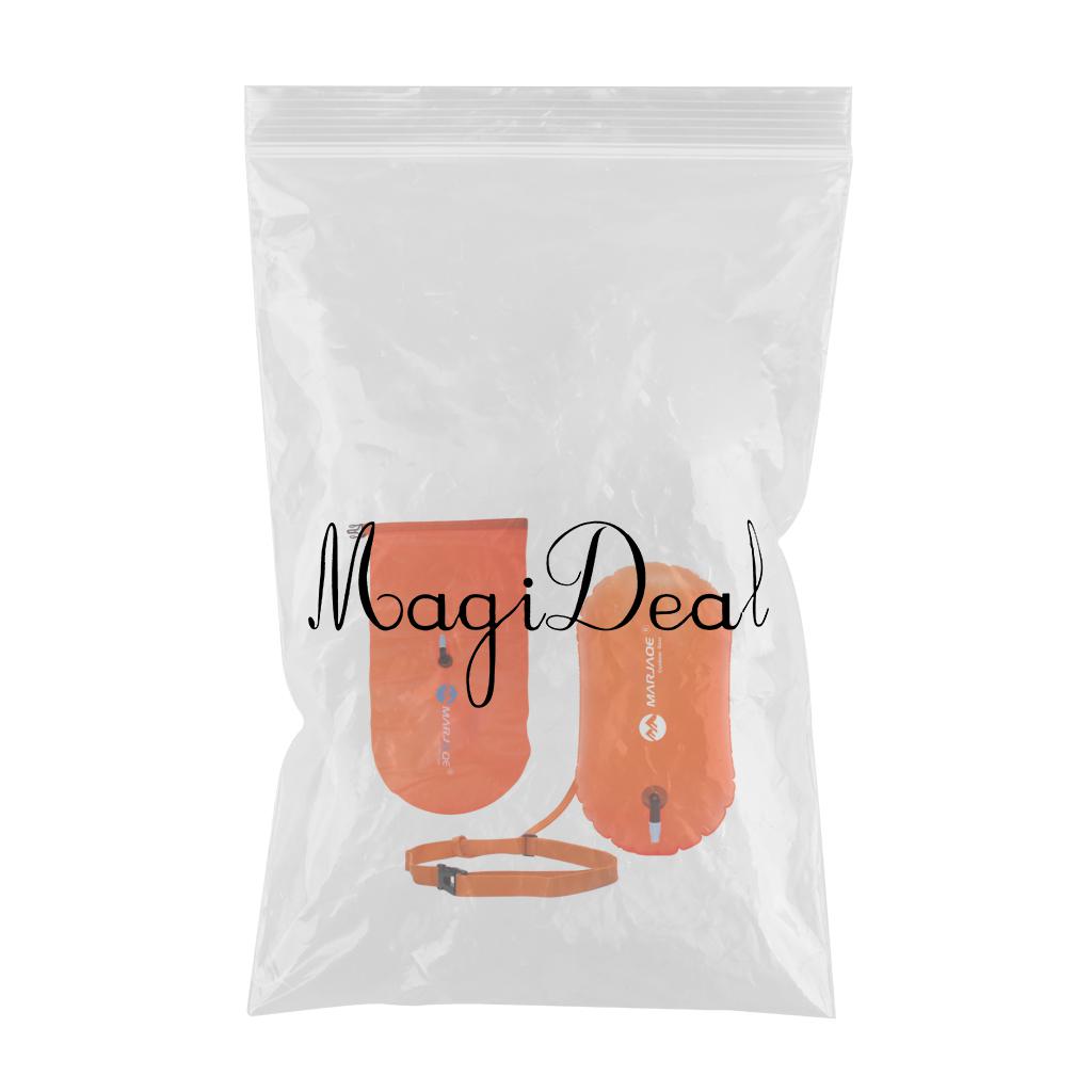2x Durable High Visibility Inflatable Dry Bag Open Water Swim Float Tow Bag
