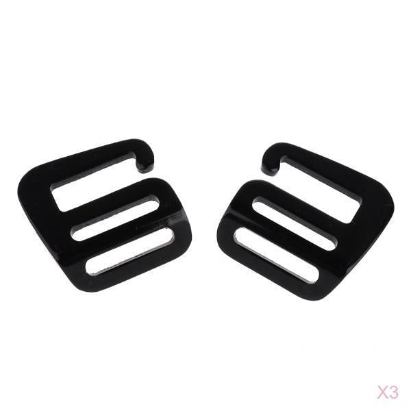 2 Pairs 1''/25mm G Hook Tactical Webbing Buckle for Backpack Strap Black
