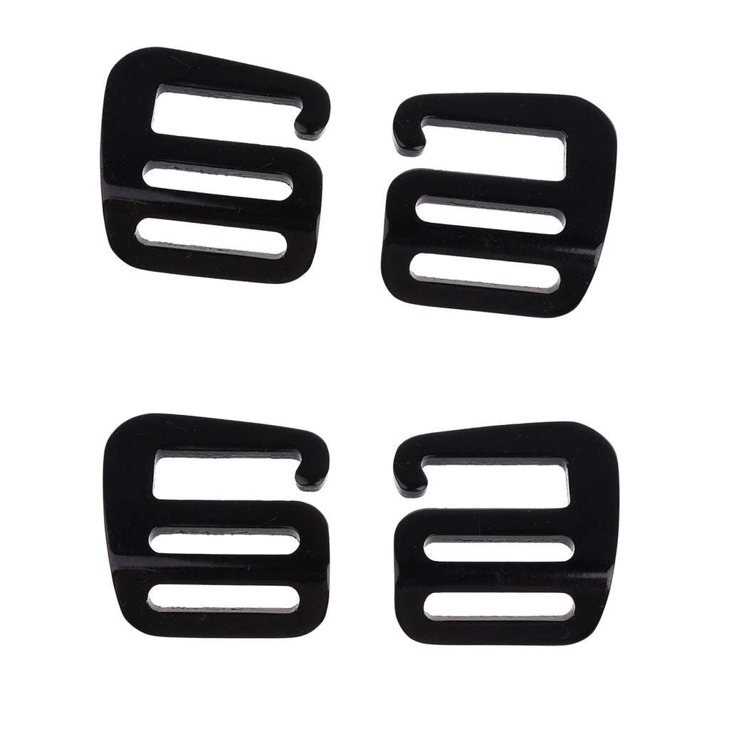 3 Pairs 1''/25mm G Hook Tactical Webbing Buckle for Backpack Strap Black