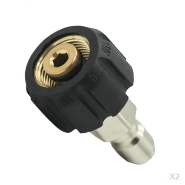 2xBrass Connector Release Socket Cleaning Female M22/14 to 1/4 Male Plug