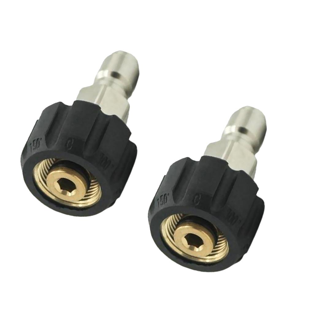 2xBrass Connector Release Socket Cleaning Female M22/14 to 1/4 Male Plug