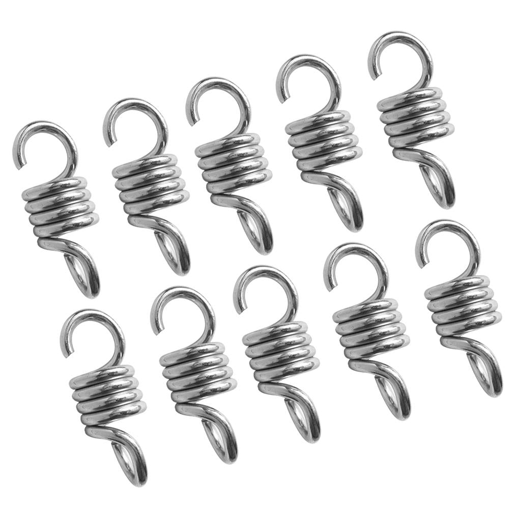 10Piece Extension Spring Suspension Hook Hanger for Yard Swing Hammock Chair