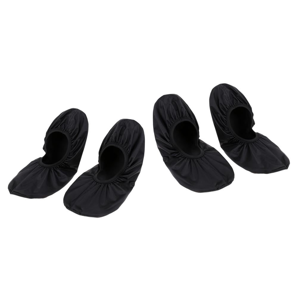 2 Pair Black (XL) Bowling Shoe Covers for Household Office Room Realtors
