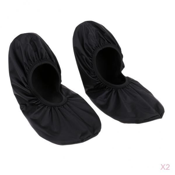 2 Pair Black (XL) Bowling Shoe Covers for Household Office Room Realtors