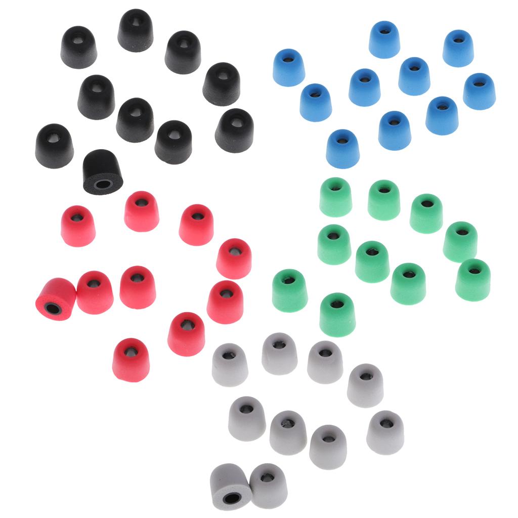 50 Pieces Earbud Memory Foam Eartips Earplug Tips For InEar Headphone 4.5 mm