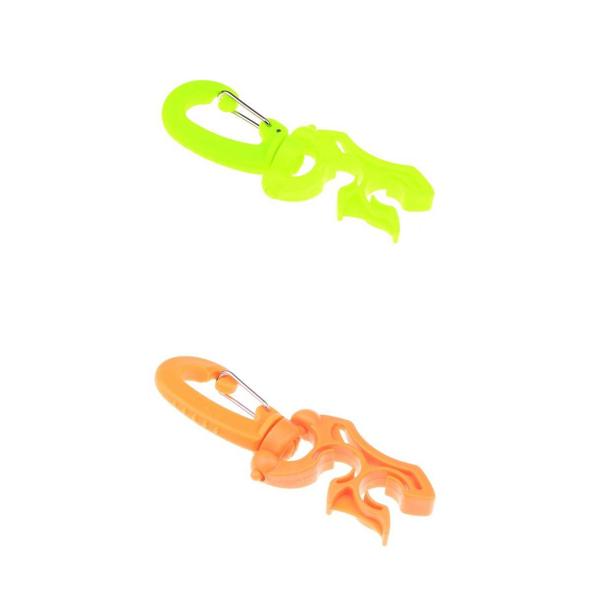 2Pcs Scuba Diving Underwater Double BCD Hose Holder with Clip Buckle hook