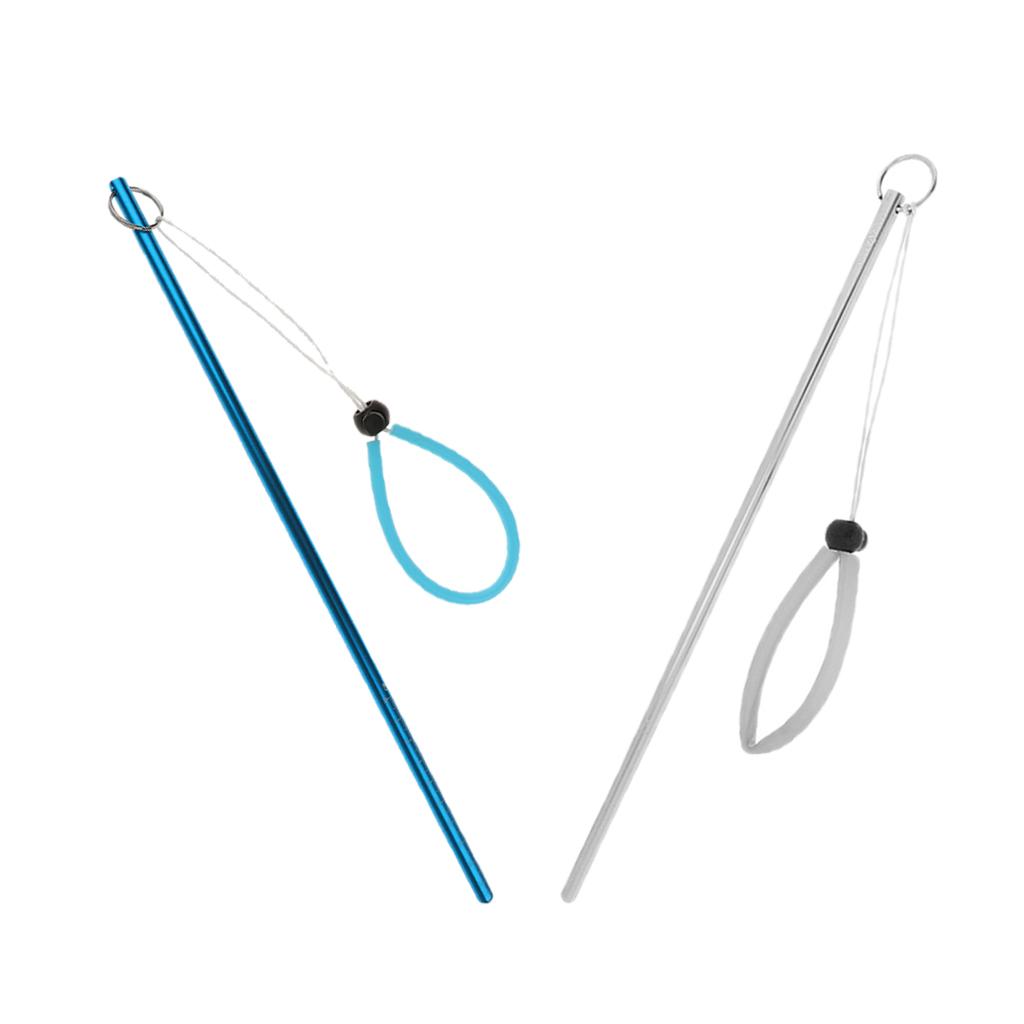 2Pcs 34cm Scuba Diving Aluminium Alloy Stick Pointer Rod With Lanyard Strap