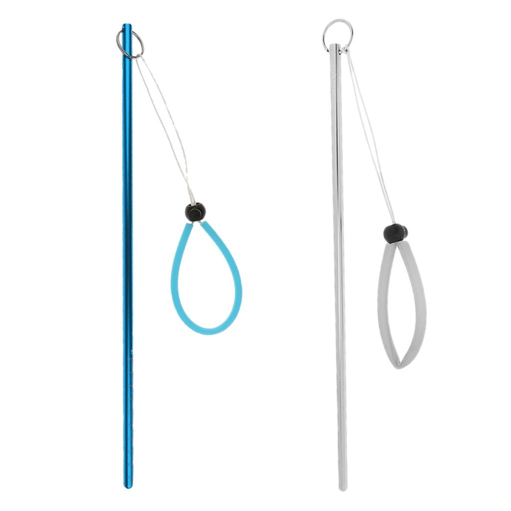 2Pcs 34cm Scuba Diving Aluminium Alloy Stick Pointer Rod With Lanyard Strap