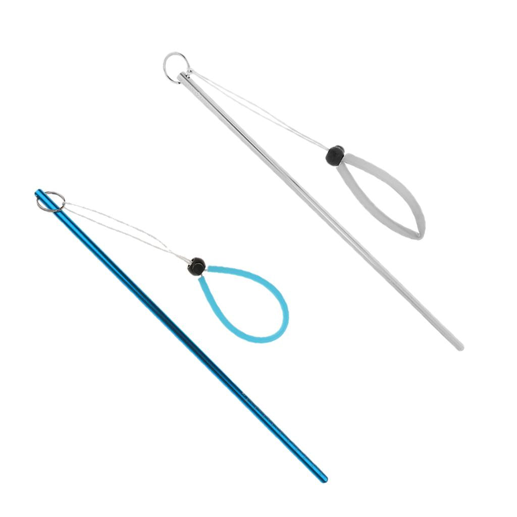 2Pcs 34cm Scuba Diving Aluminium Alloy Stick Pointer Rod With Lanyard Strap