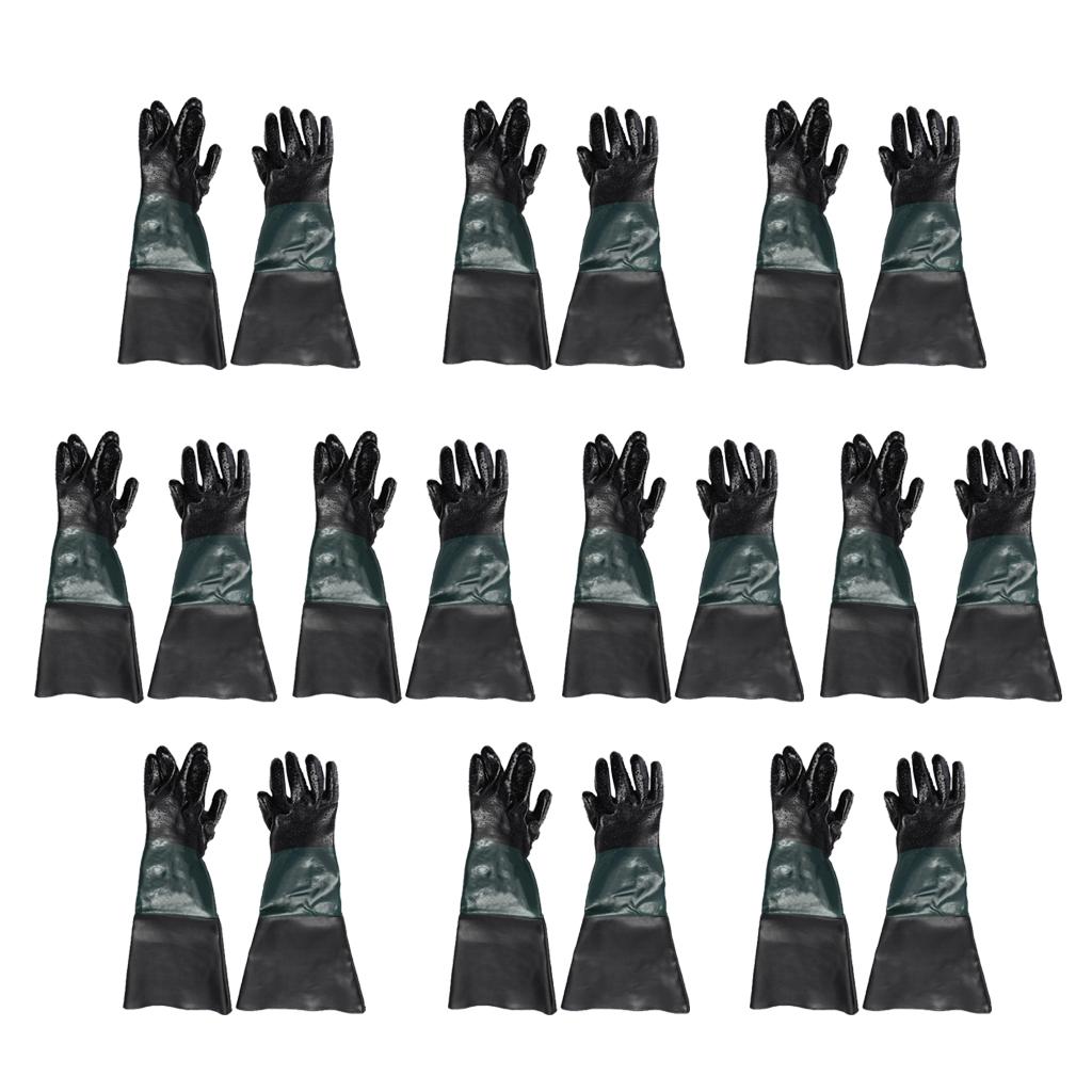 10 Pairs 60cm Replacement Labour Protection Gloves For Sand Blasting