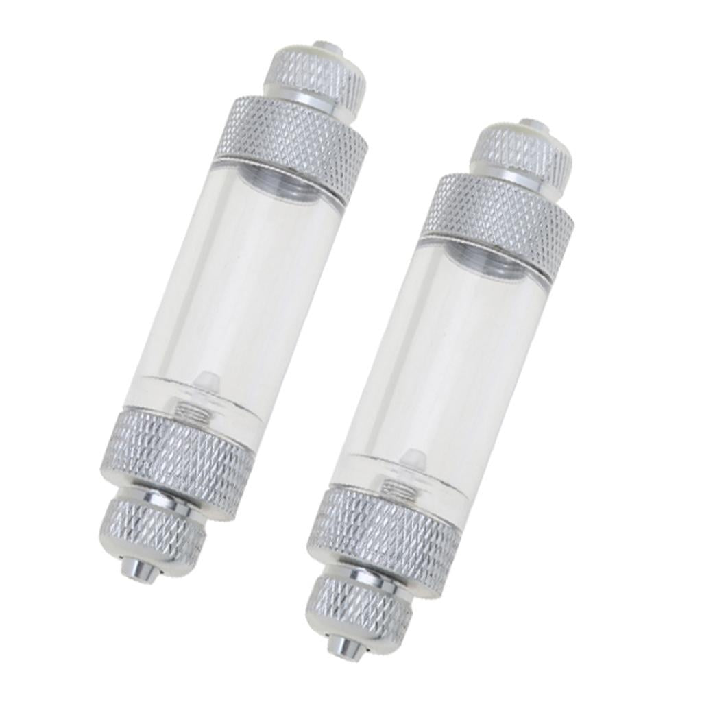 2xAluminium Aquarium Inline CO2 Bubble Counter with check valve 2 Head