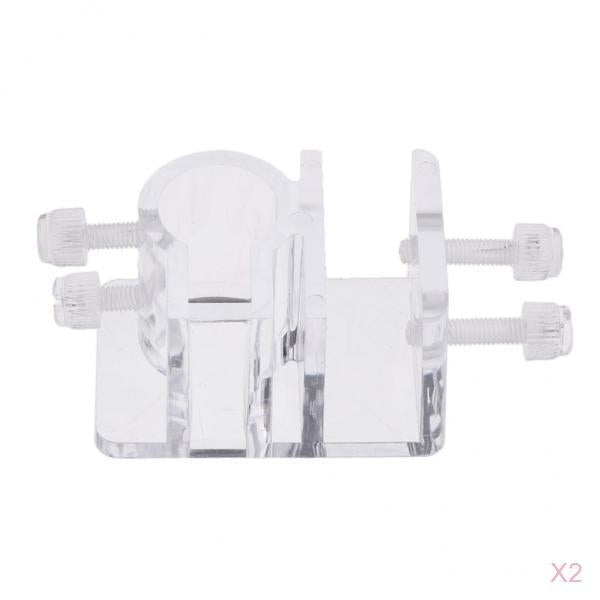 2x Acrylic Aquarium Fish Tank Water Pipe Hose Fixing Clip Tube Holder Clamp