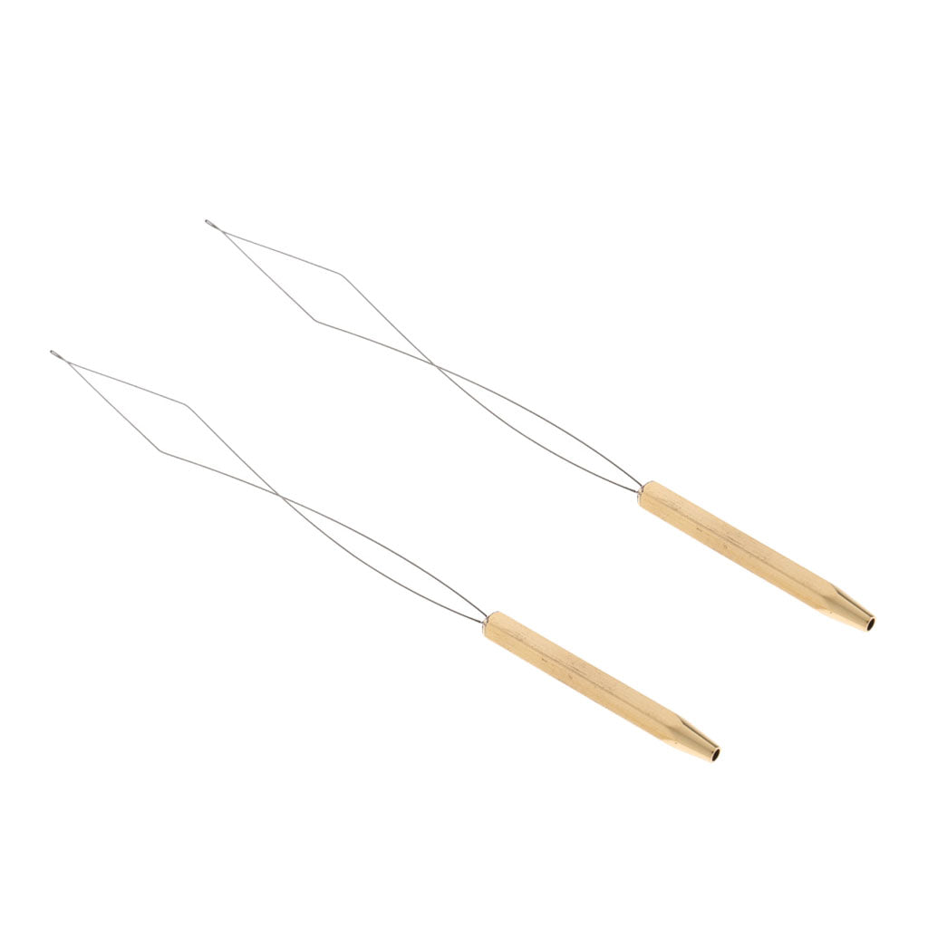 2 Pieces Fly Tying Bobbin Threader Half Hitch Tool Fly Fishing Tying Thread