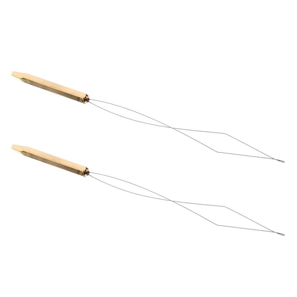 2 Pieces Fly Tying Bobbin Threader Half Hitch Tool Fly Fishing Tying Thread
