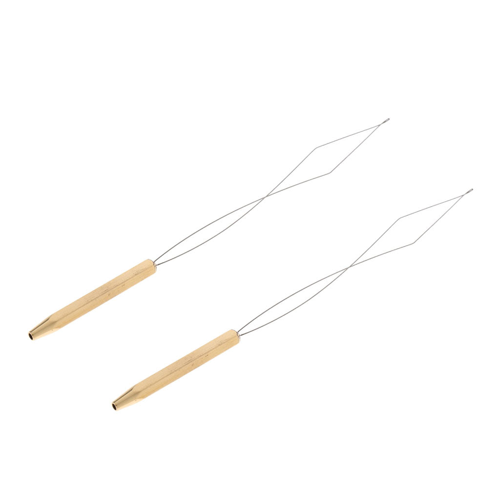 2 Pieces Fly Tying Bobbin Threader Half Hitch Tool Fly Fishing Tying Thread