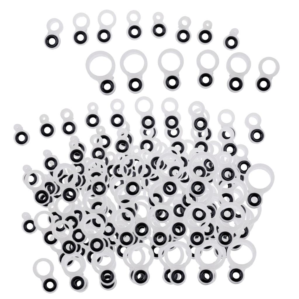 28 Pieces Fishing Rod Guides Rod Repair Kit Building DIY Rod Tip Eye Rings