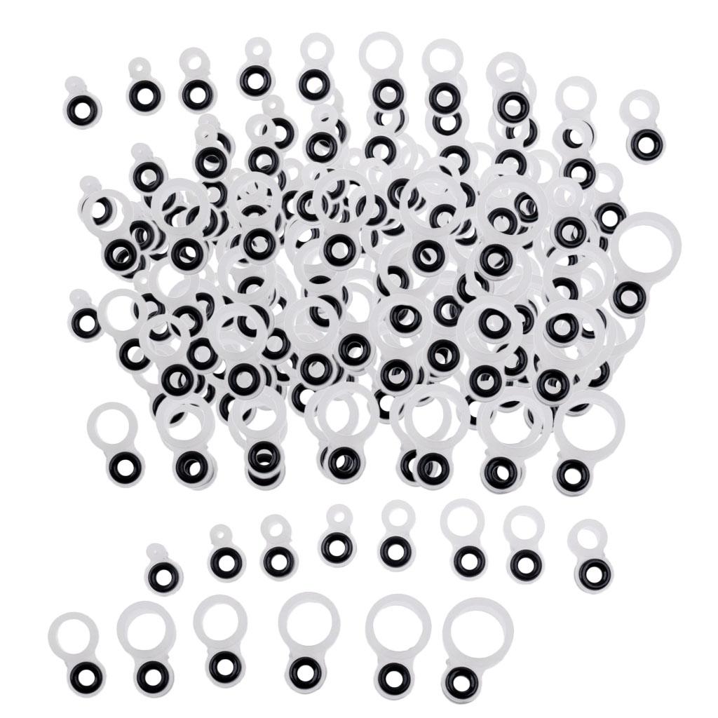 28 Pieces Fishing Rod Guides Rod Repair Kit Building DIY Rod Tip Eye Rings