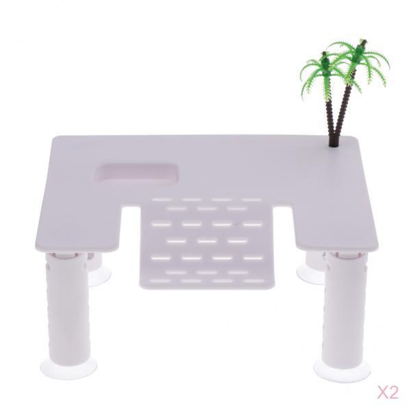 2x Reptile Turtle Pier Terrapin Floating Dock Basking Island Platform - Tree
