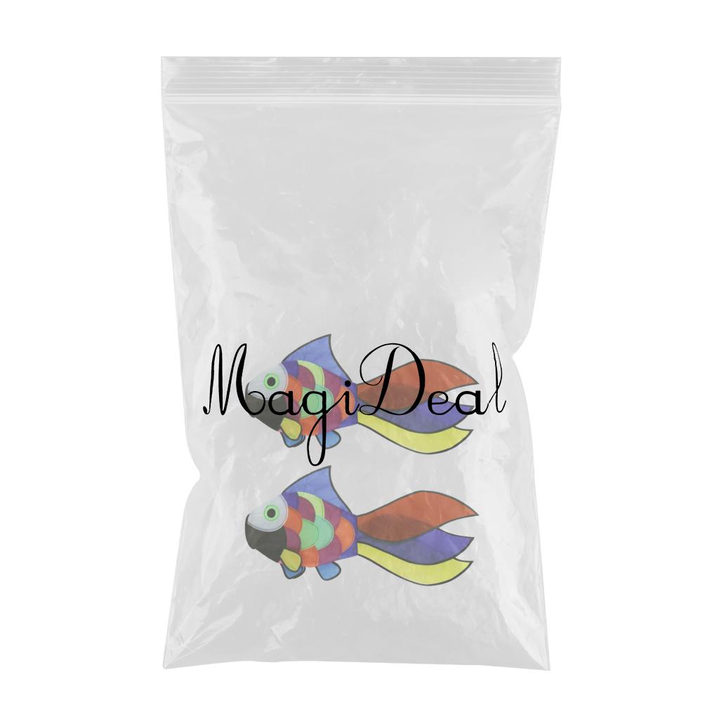 2pcs Rainbow Fish Kite Windsock Outdoor Garden Decor Kids Line Laundry Toys