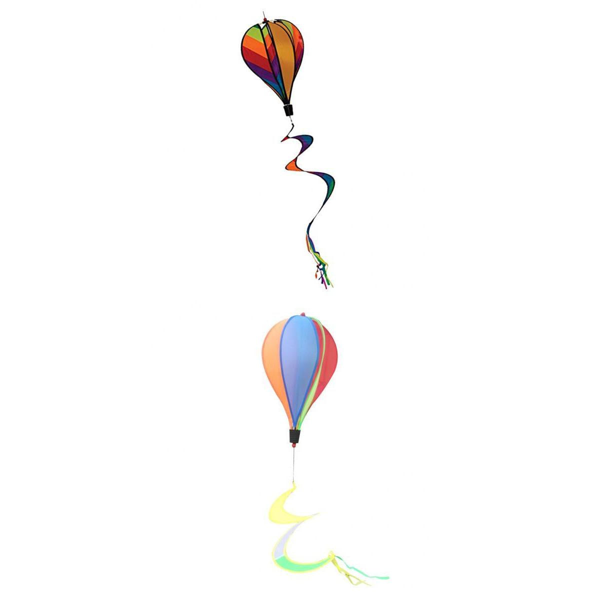 2pcs Hot Air Balloon Windsocks Kites Garden Yard Outdoor Toy Windsock