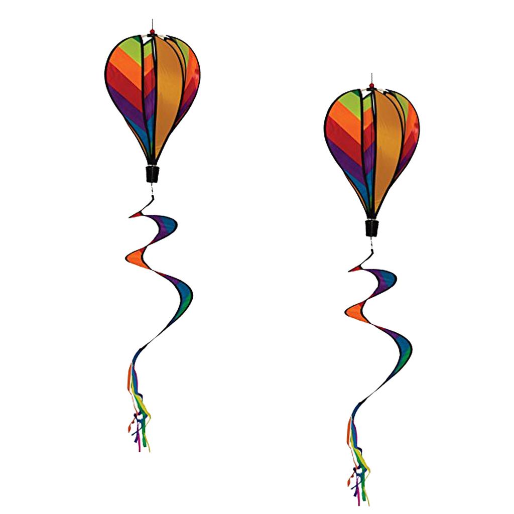 2pcs Hot Air Balloon Windsocks Kites Garden Yard Outdoor Toy Windsocks