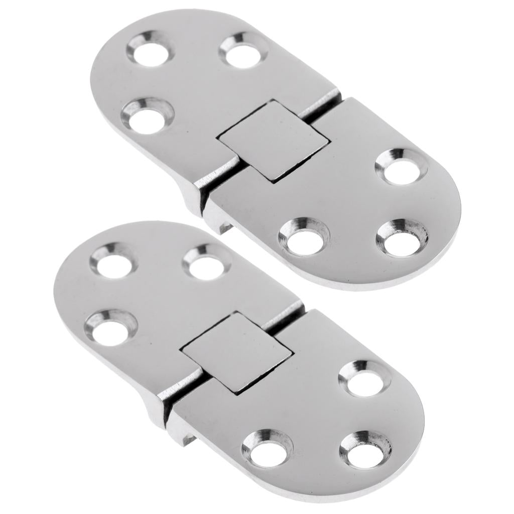 2pcs 316 Stainless Steel Flush Strap Hinge Door Hinge for Marine Boat Yacht