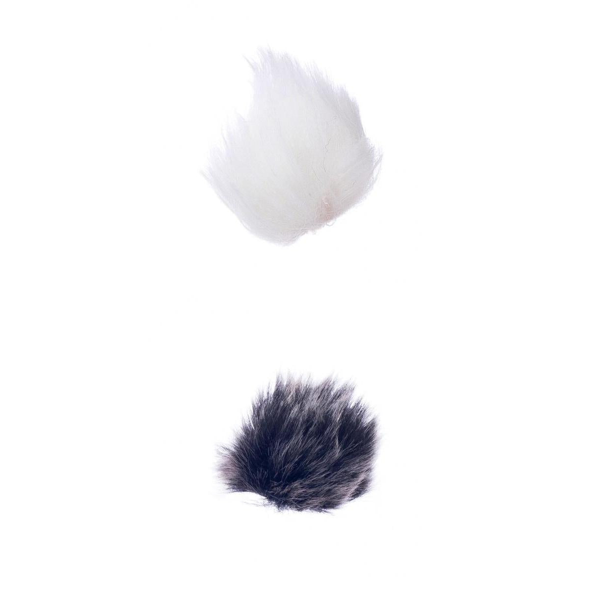 Black White Fur Microphone Windscreen for Lapel Lavalier Mic Parts
