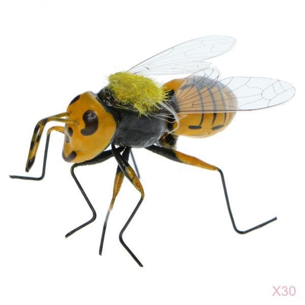 30 Pieces Realistic Bee Insect Pot Hangers Fridge Magnet Home Garden Decor