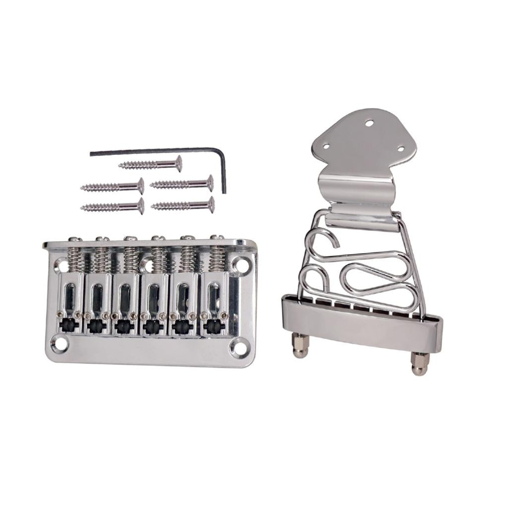1Set Trapeze Tailpiece Bridge&6 String Guitar Bridge for Archtop Jazz Guitar