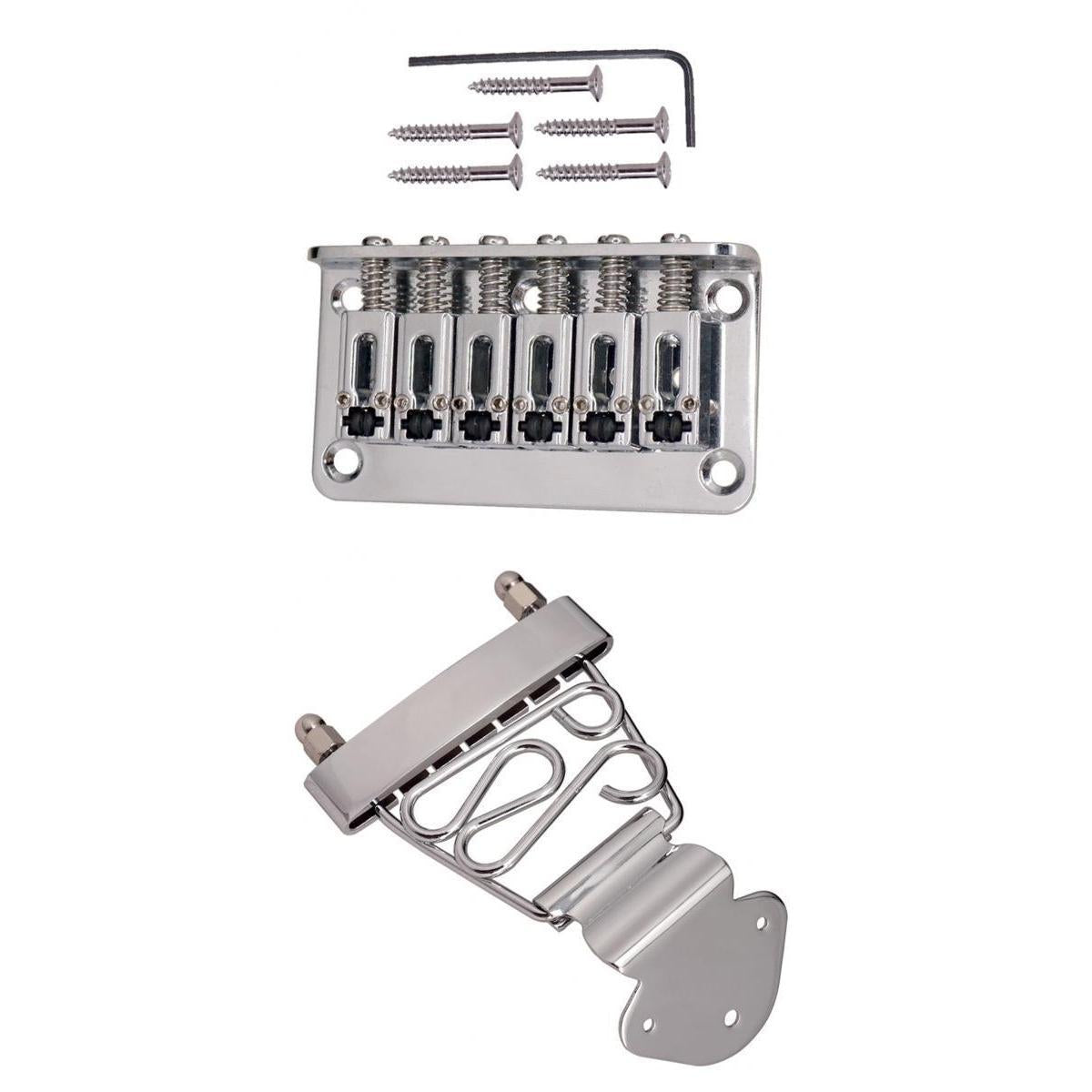 1Set Trapeze Tailpiece Bridge&6 String Guitar Bridge for Archtop Jazz Guitar