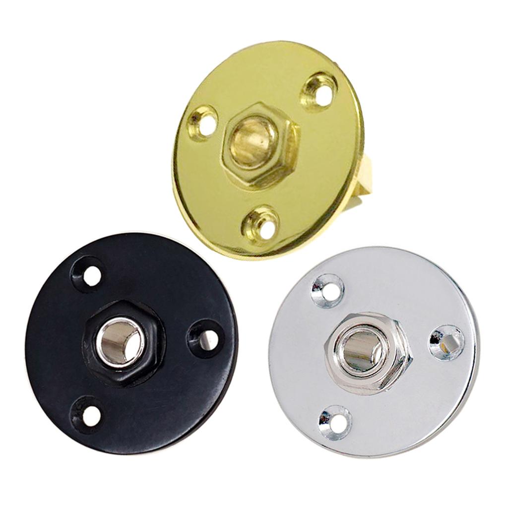 3 Pieces 6.35mm 1/4'' Guitar Round Output Jack Plate for Electric Guitar