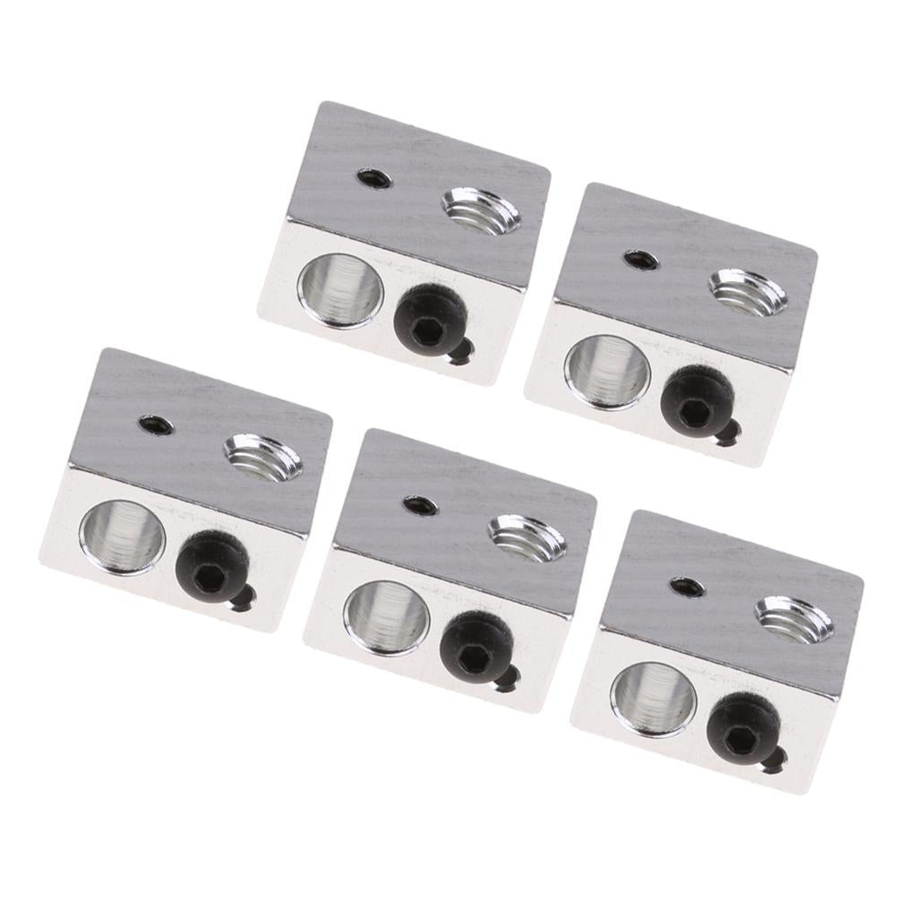5 Pieces Aluminum Heater Block For Reprap Makerbot MK7 MK8 3D Printer