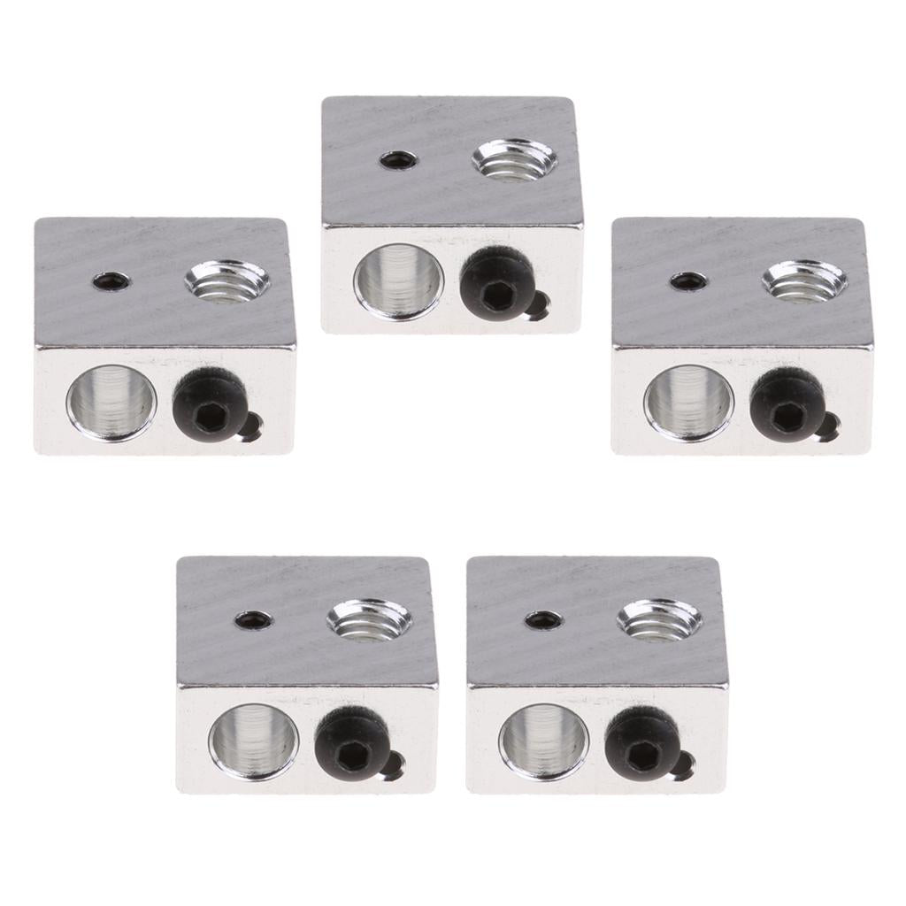 5 Pieces Aluminum Heater Block For Reprap Makerbot MK7 MK8 3D Printer